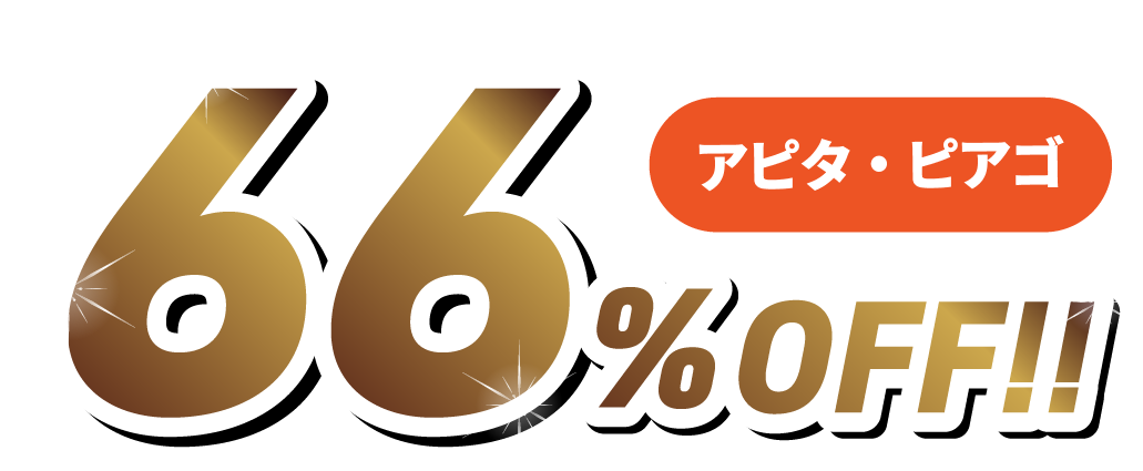 アピタ・ピアゴ66%OFF！